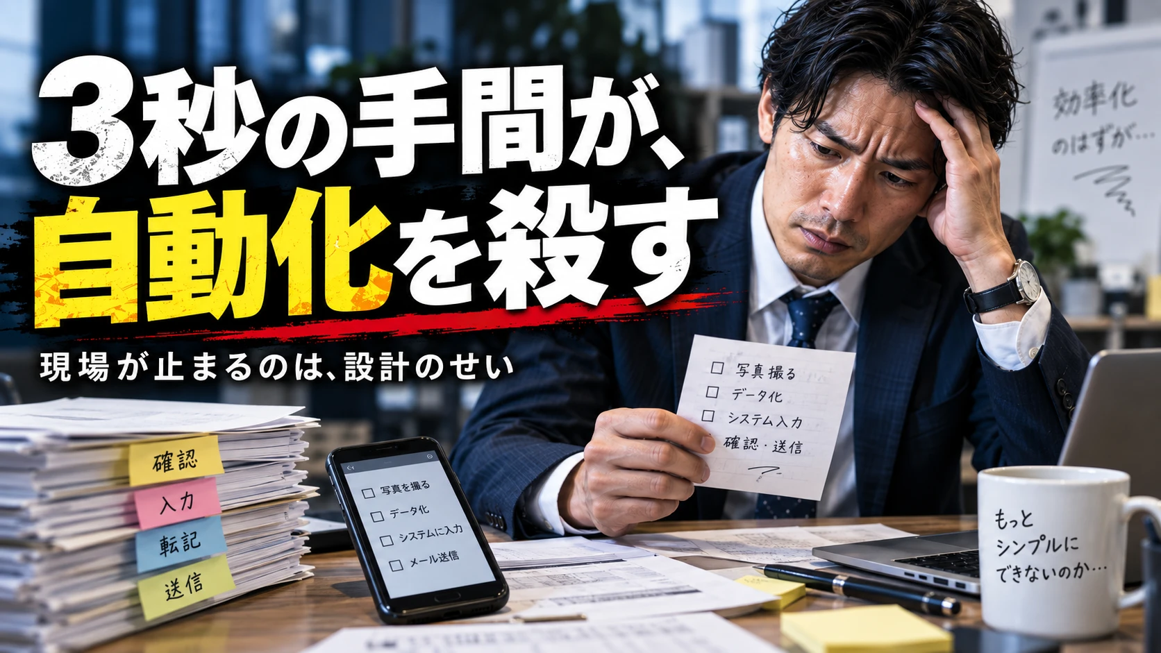 3秒の手間が、自動化を殺す
